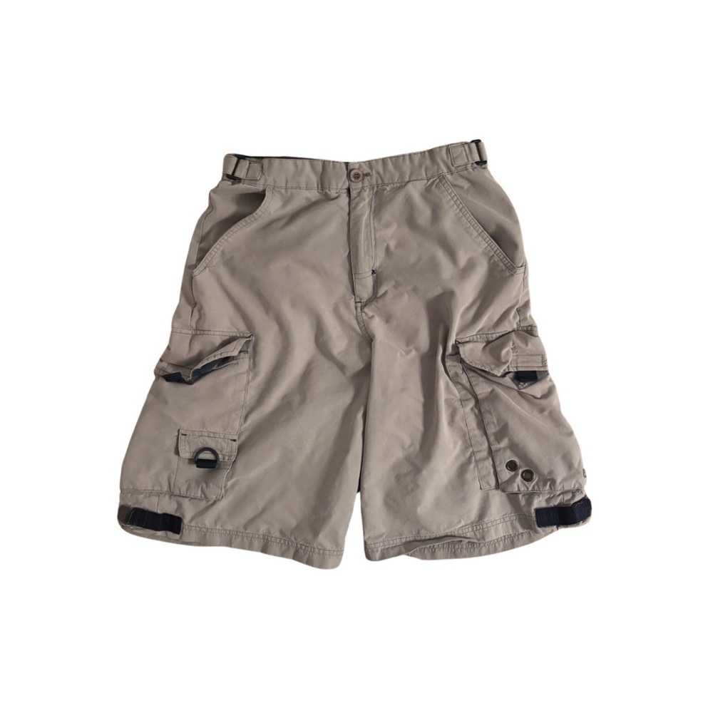 Gasoline Y2K Men's Cargo Shorts in Dusty Rose/Khaki